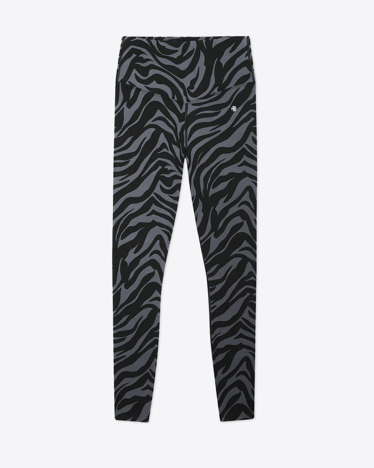 High Waist Leggings Charcoal Zebra
