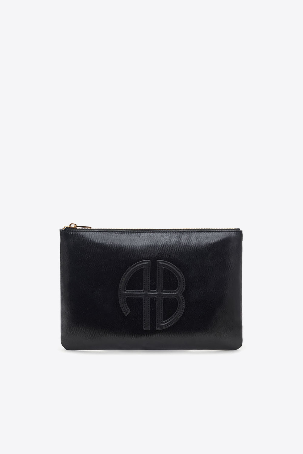 Pochette Lili Anine Bing noire. Vue face. 