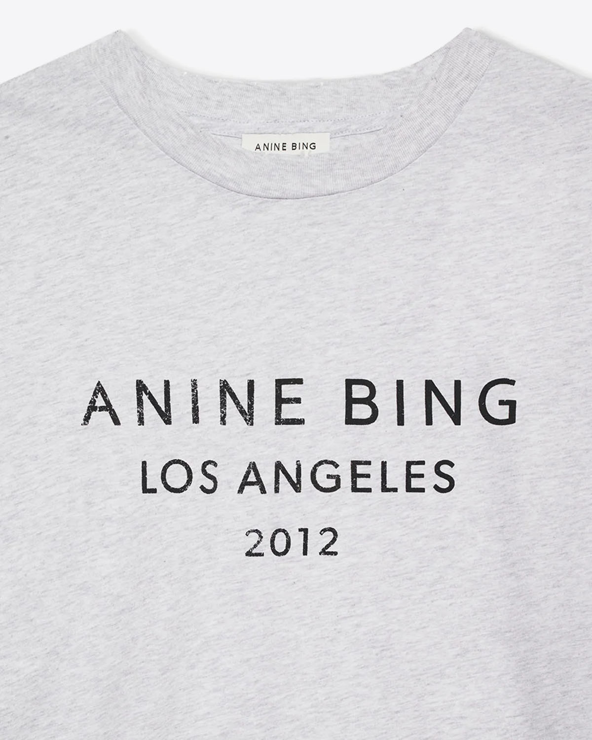 Tee-shirt manches courtes Myers Anine Bing gris. Vue face. 