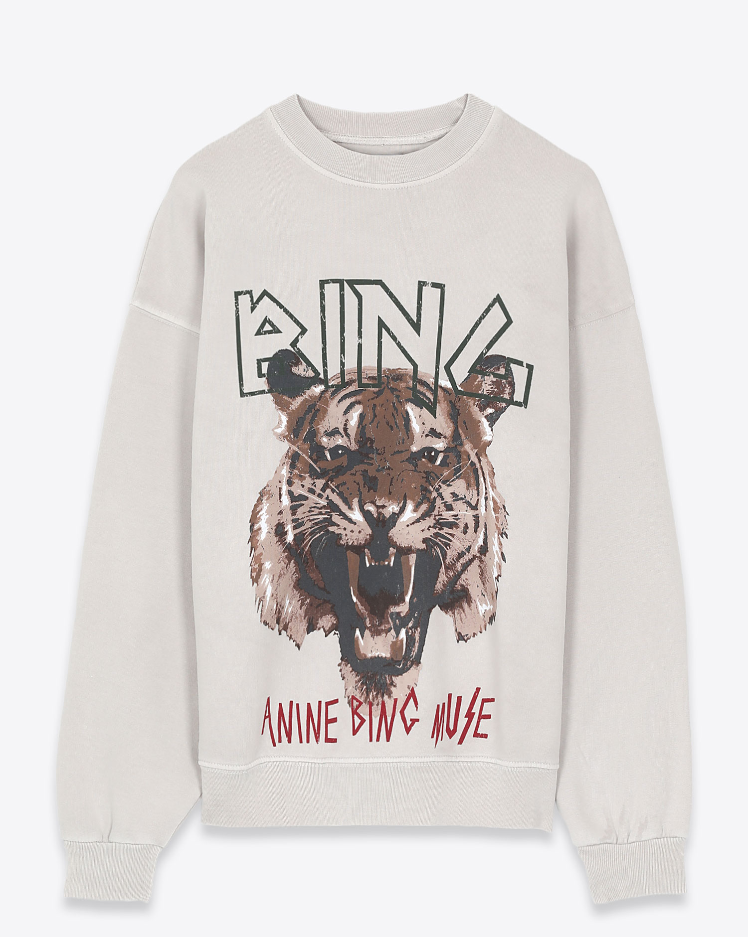 Anine Bing Sweatshirt Tiger – Stone