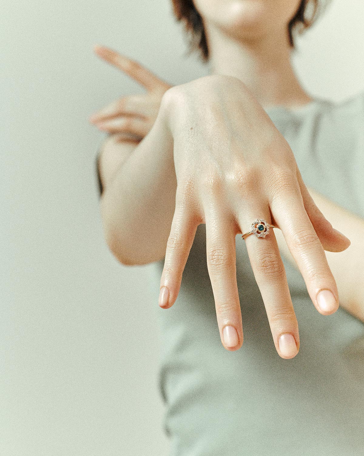 Pascale Monvoisin Bague Bettina London Bleu Topaz