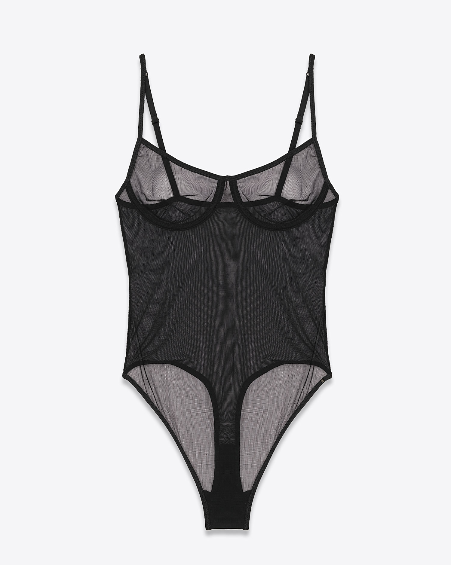 Body Lingerie Vena Anine Bing noir. Vue face. 