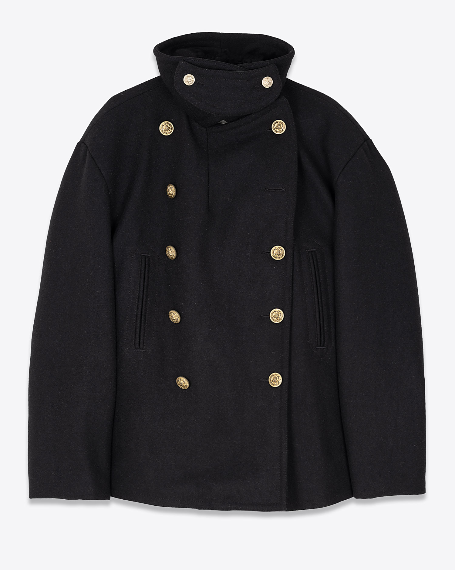 Manteau Caban Oversized Denimist noir. 