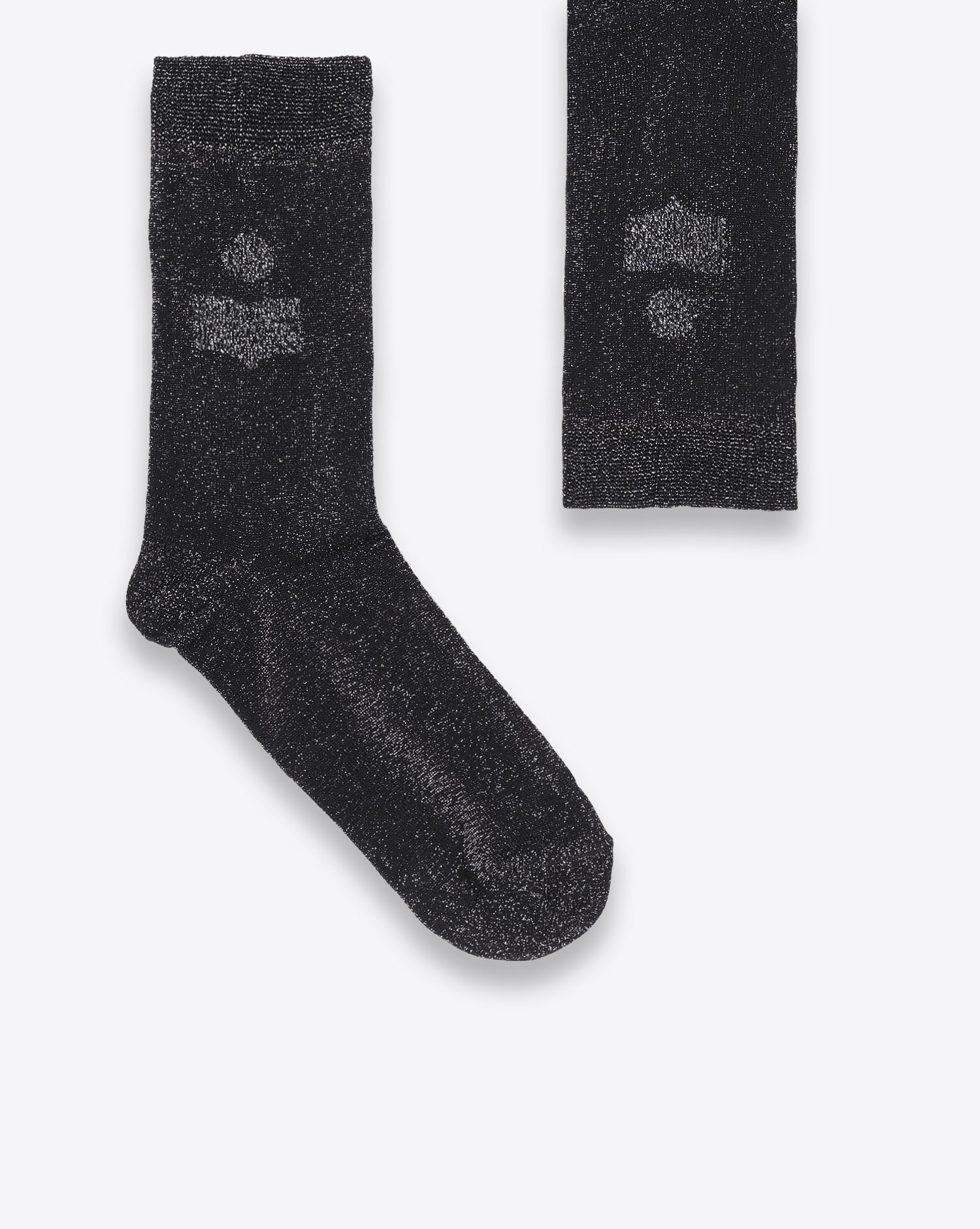 Chaussettes Isabel Marant en coton fin et lurex noir