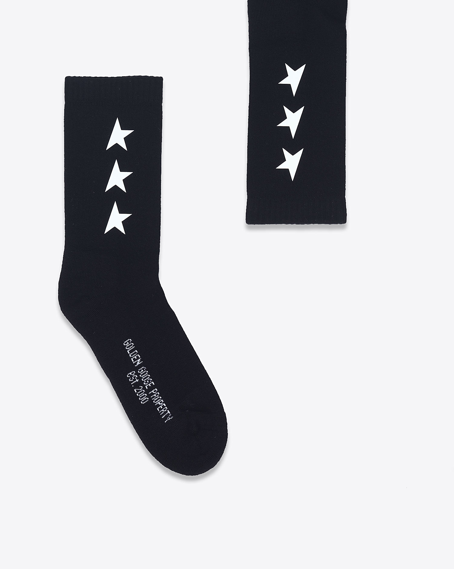 Golden Goose Chaussettes Etoiles Blanc Noir