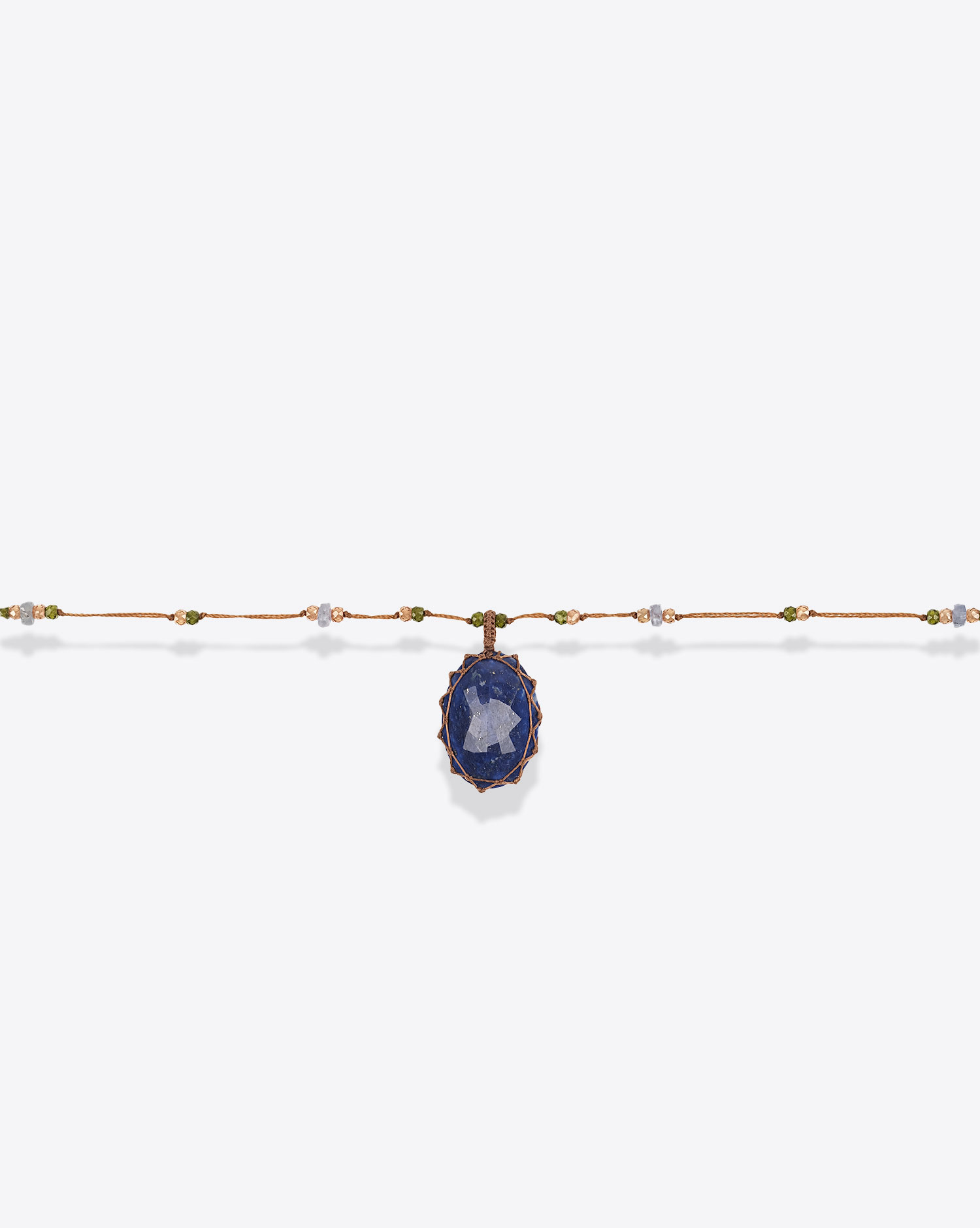 Collier Long Tibétain VV Sharing avec pierre Lapis