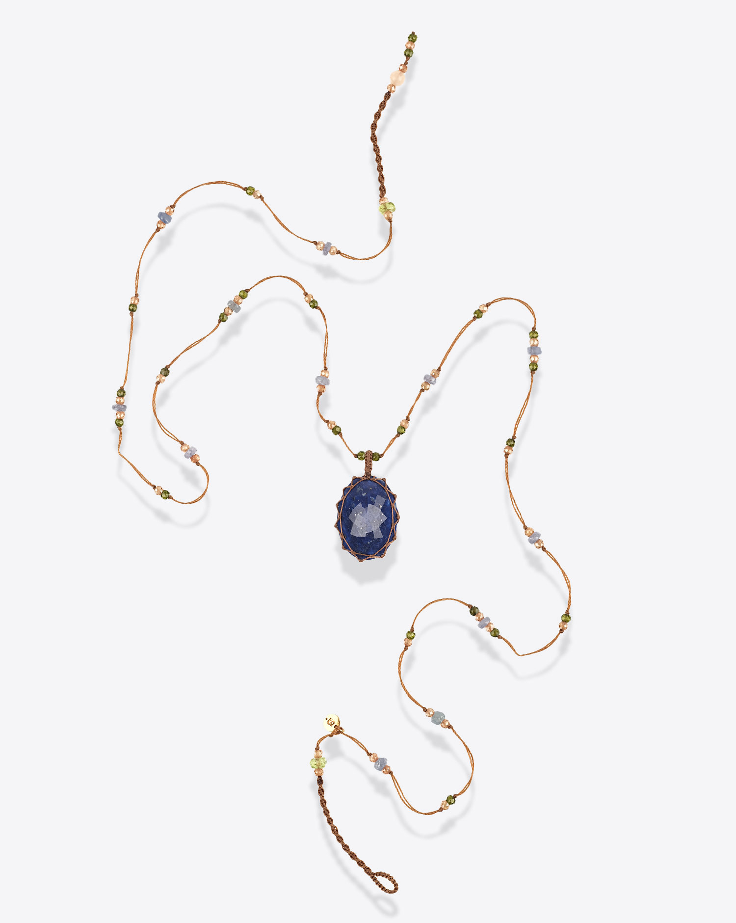 Collier Long Tibétain VV Sharing avec pierre Lapis