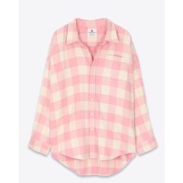 Denimist Button Front Shirt – Light Pink/Ecru Plaid