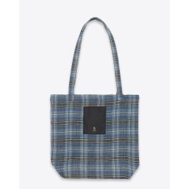 R13 Denim Collection R13 Medium Tote Blue Plaid