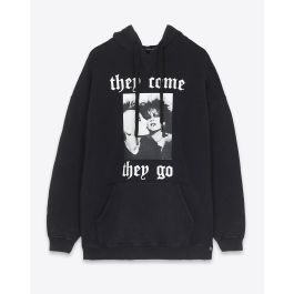 R13 Denim Collection They Come They Go R13 Hoodie Acid Black