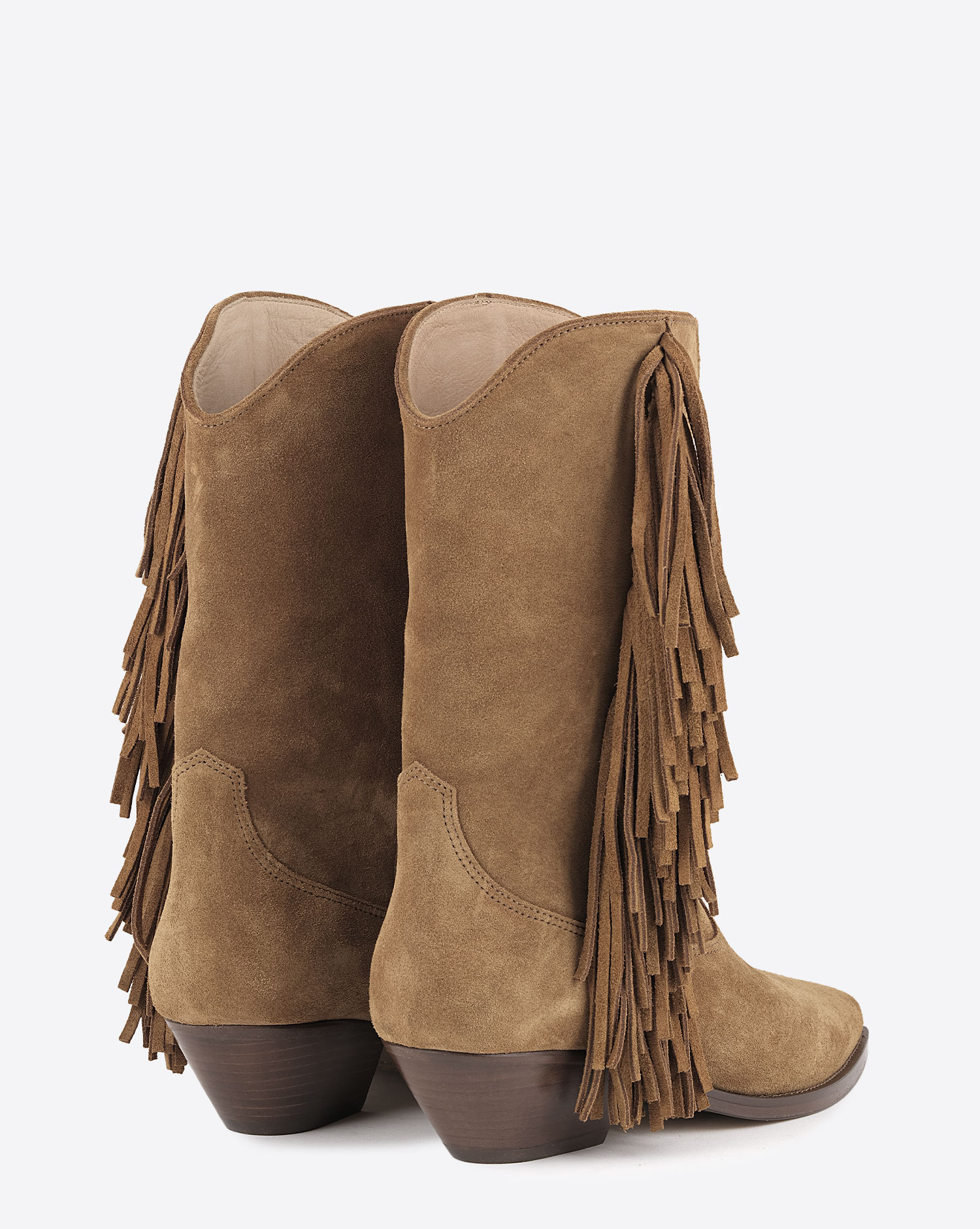 Bottes montantes Duerto Isabel Marant Etoile avec franges. Vue dos. 