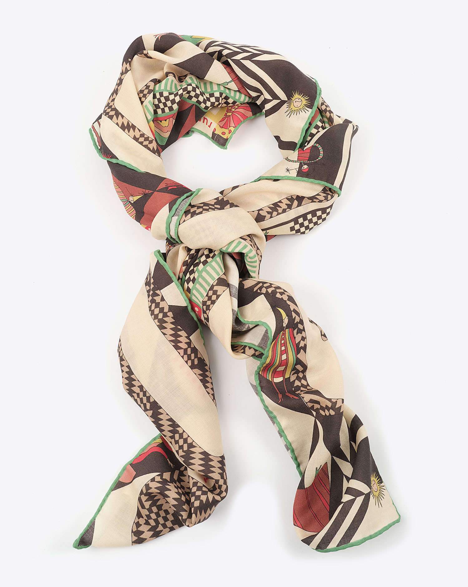 Foulard Hybrid Rumi Su en laine. 