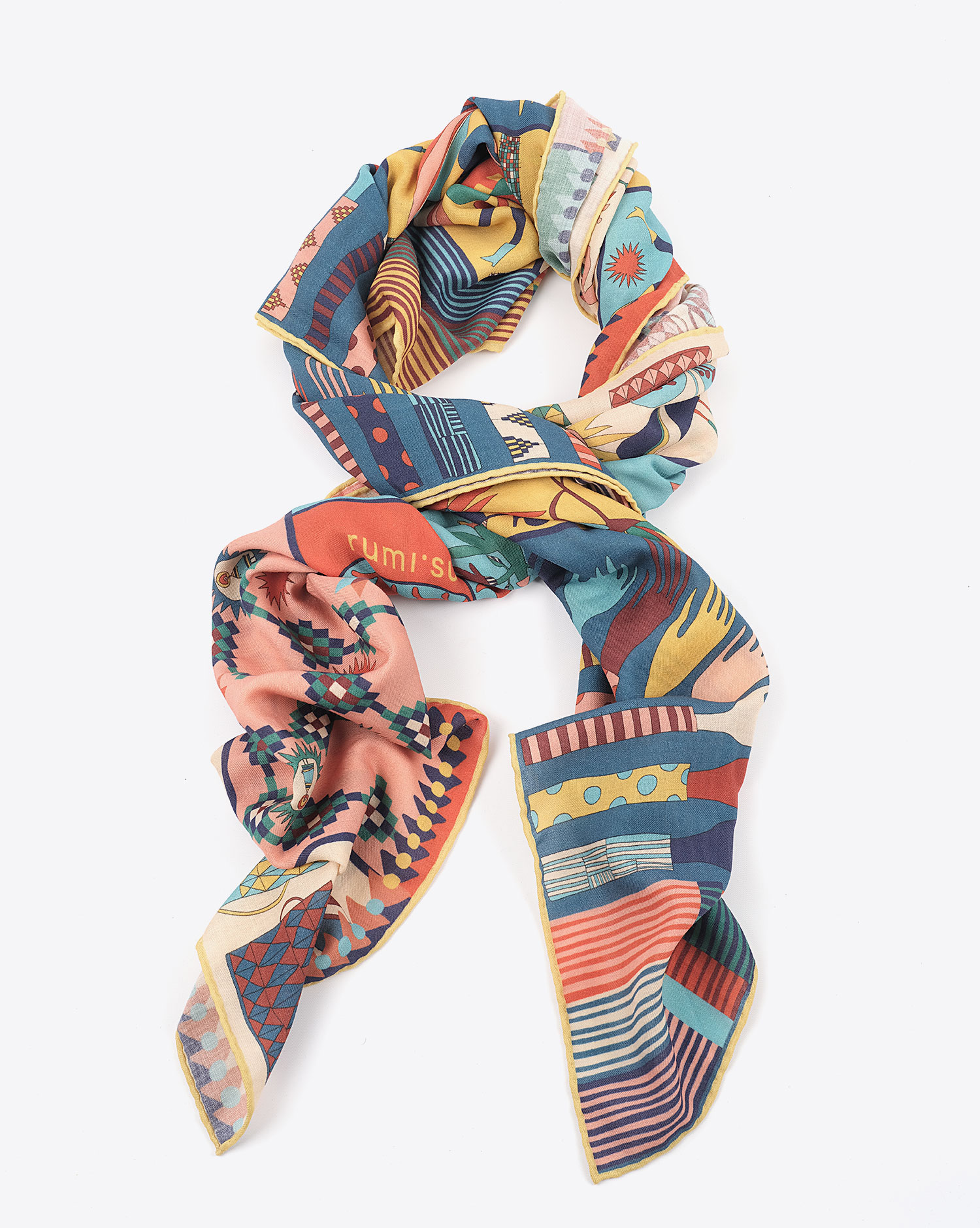 Foulard Hybrid Rumi Su en laine. 