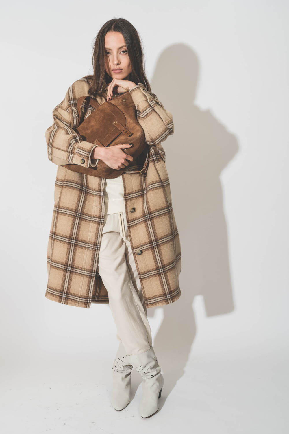 Isabel shops marant checked coat