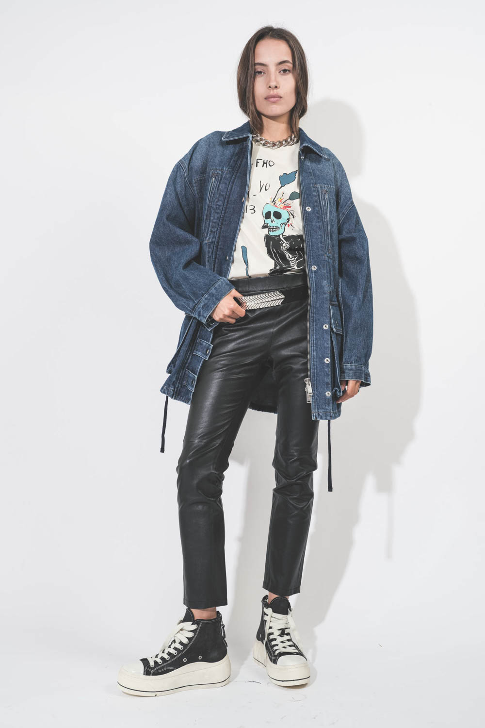 Veste longue en jean bleu Joanna Isabel Marant Etoile.