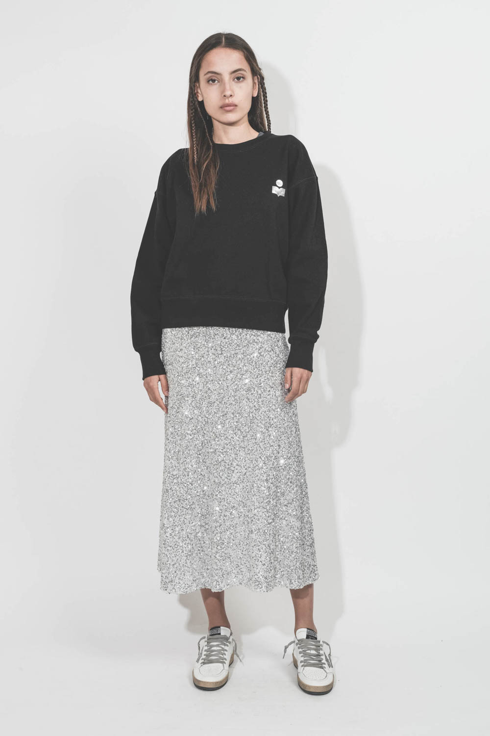 Isabel Marant Etoile Sweatshirt Mobyla Noir Argent 