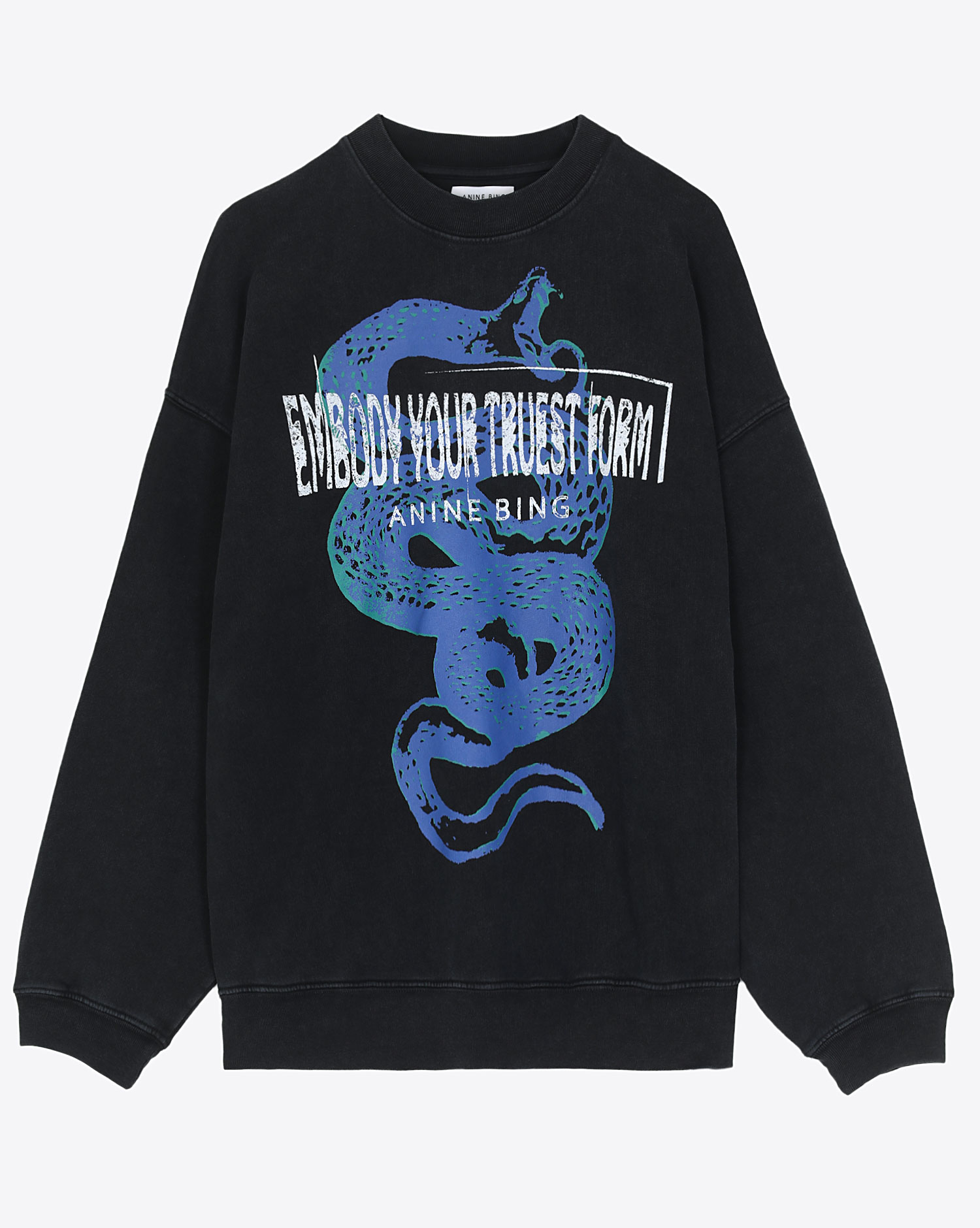 Anine Bing Sweatshirt Jaci Viper – Washed Black
