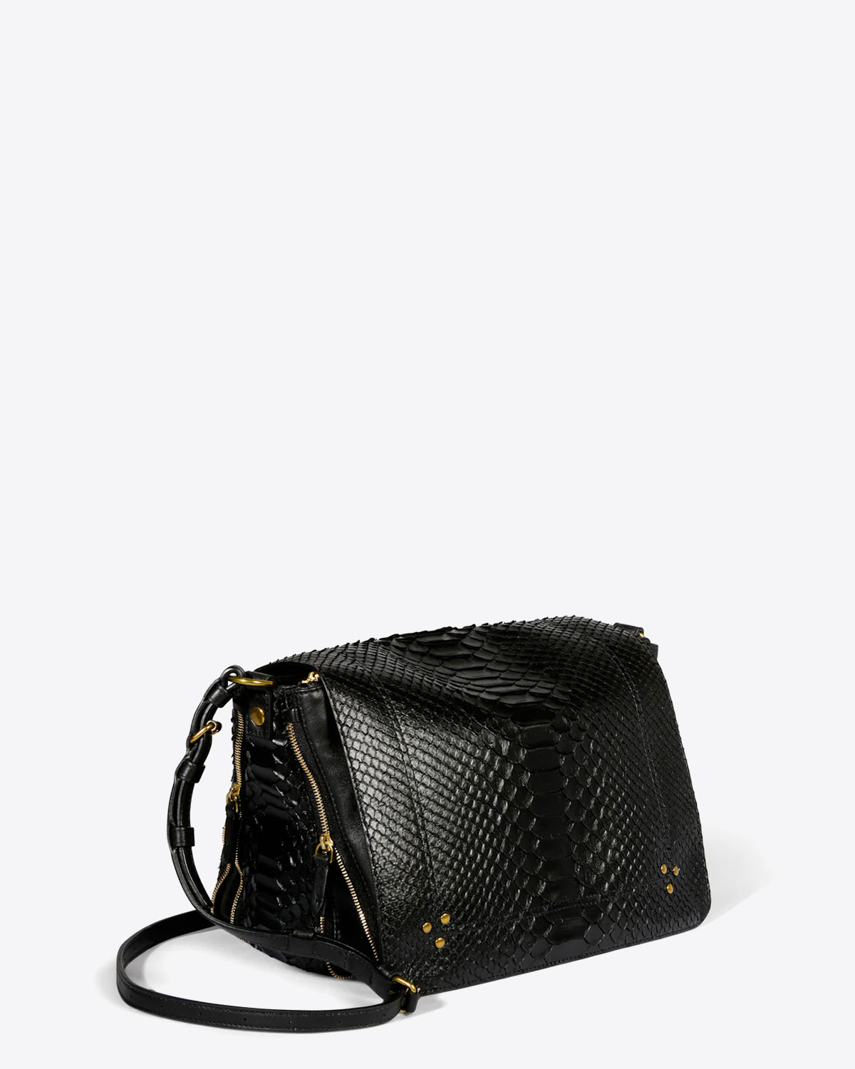 Sac Igor Jérôme Dreyfuss  Cuir Python Noir