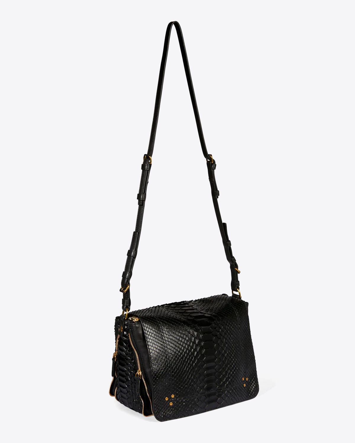 Sac Igor Jérôme Dreyfuss  Cuir Python Noir