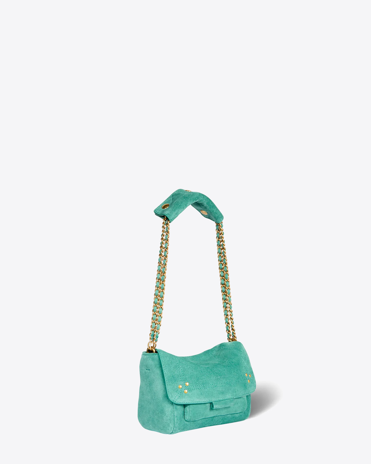 Jérôme Dreyfuss Sac Lulu S – Croûte Velours Cactus