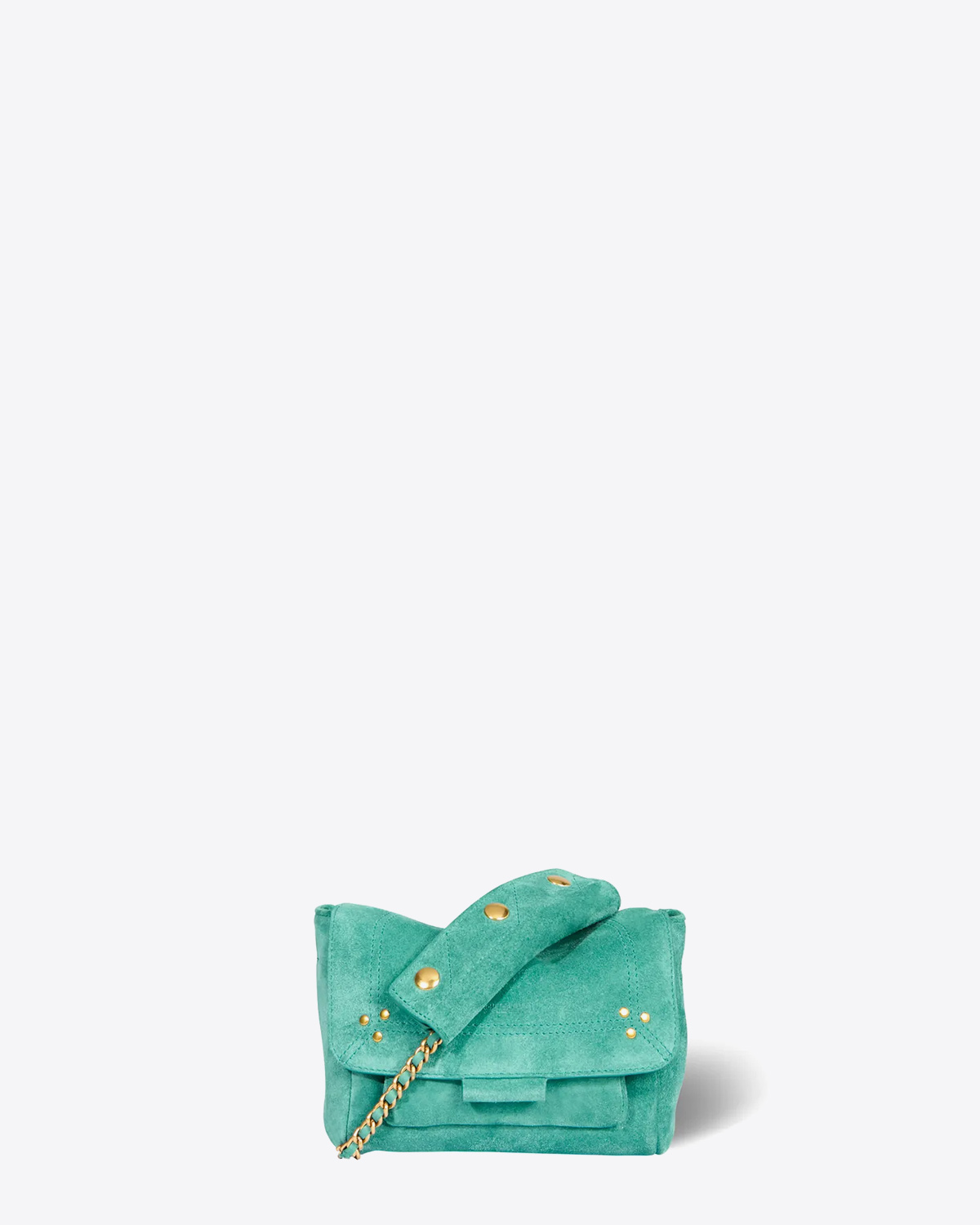 Jérôme Dreyfuss Sac Lulu S – Croûte Velours Cactus