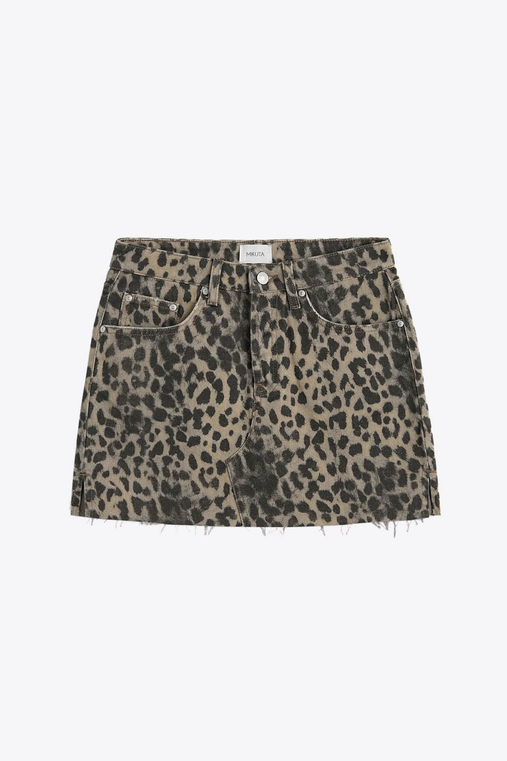 Jupe jean leopard best sale