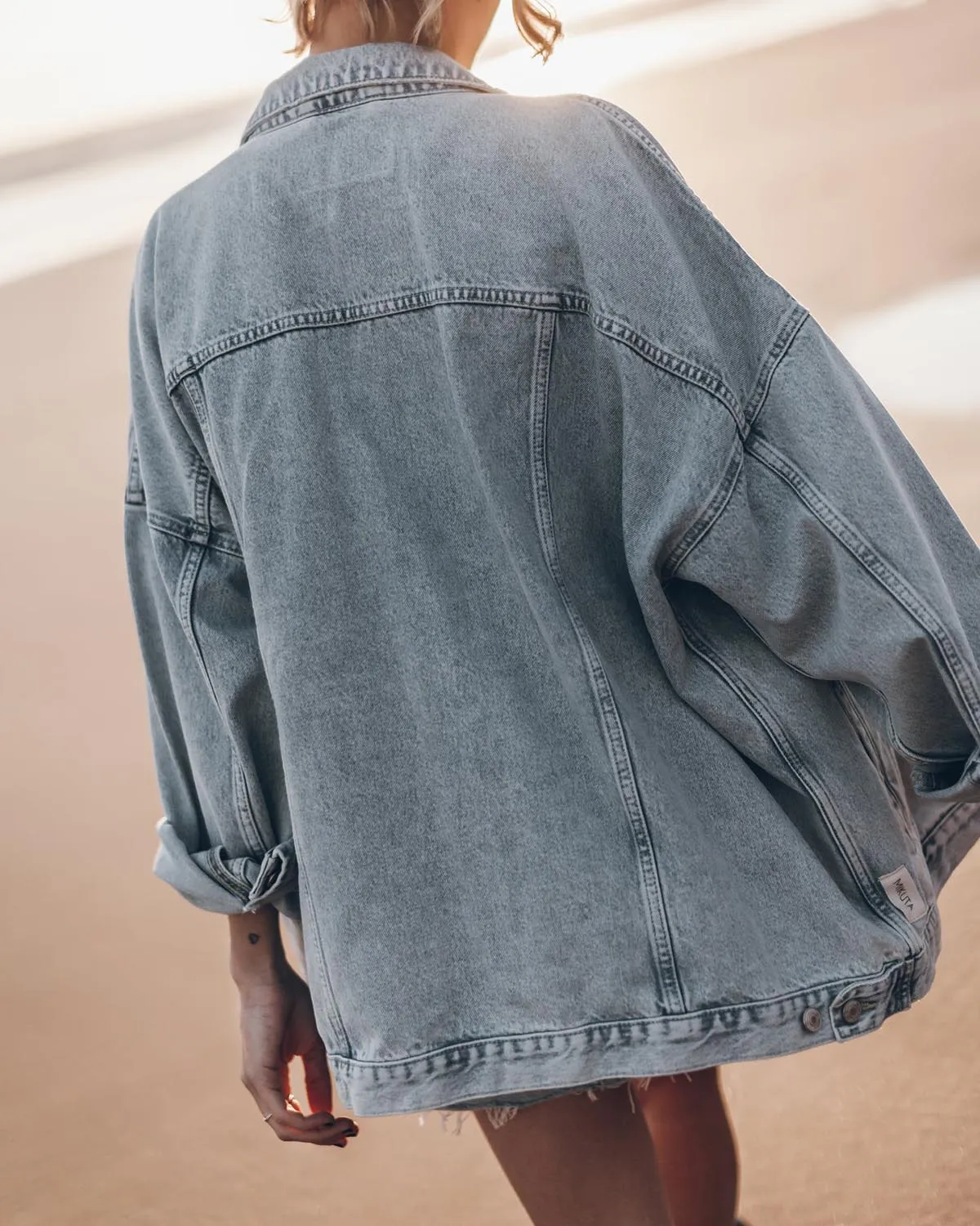 Mikuta Veste En Jean Oversized  Bleu