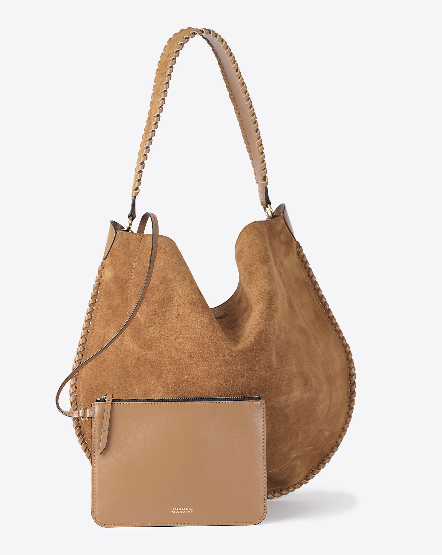 Isabel Marant Sacs Oskan Hobo Soft Suede Cognac