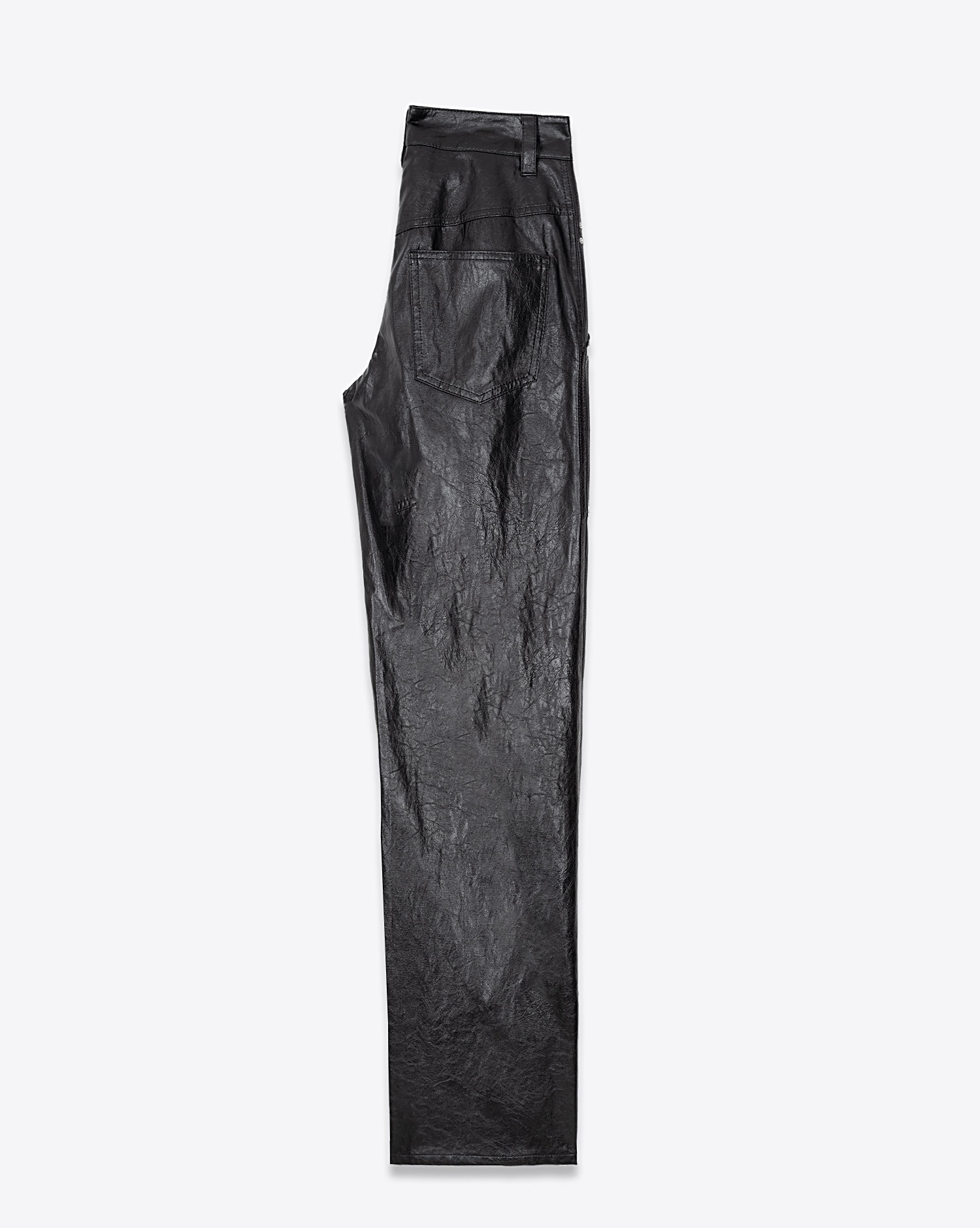 Pantalon effet cuir noir brillant Ariete Isabel Marant Etoile. Profil.