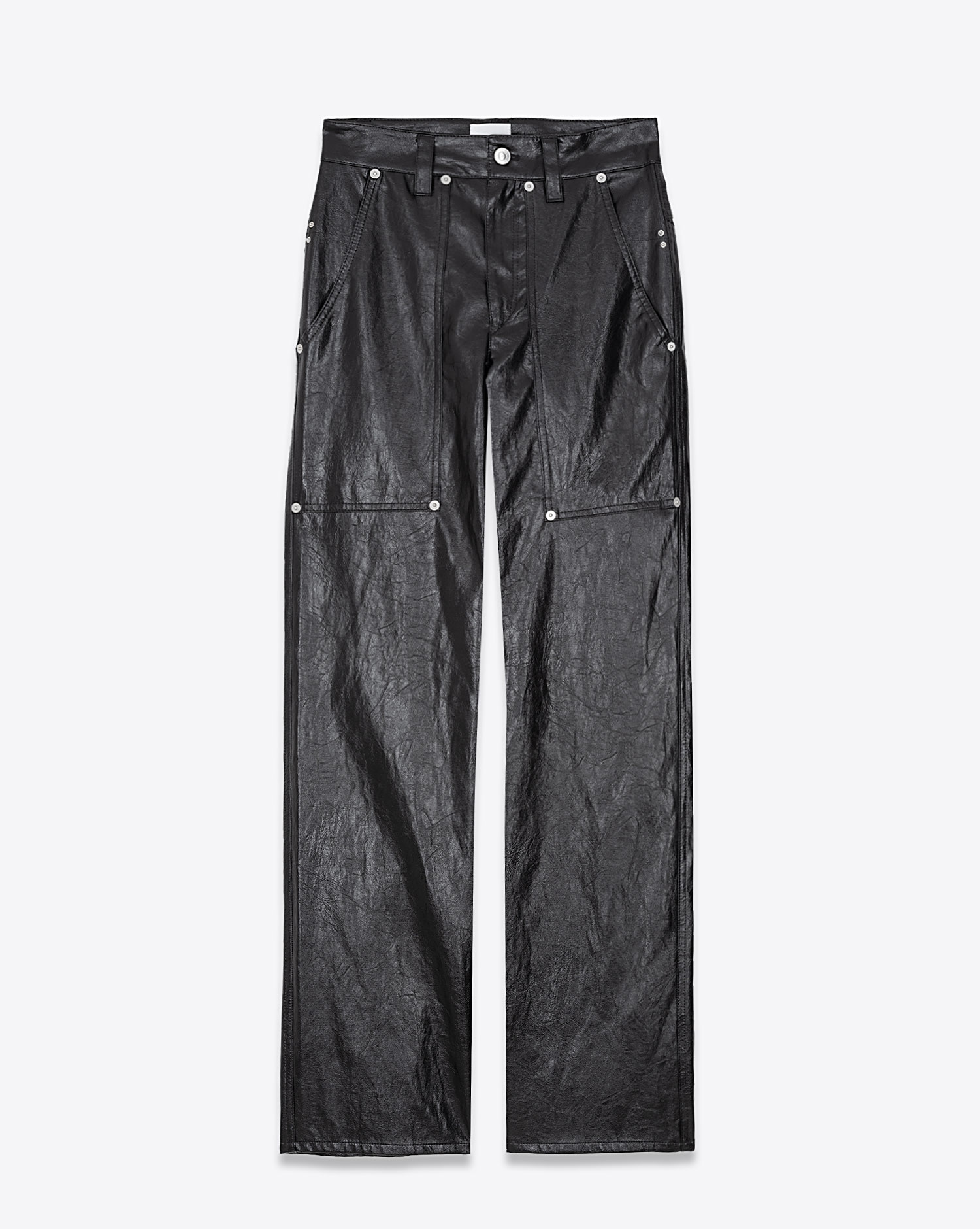 Pantalon effet cuir noir brillant Ariete Isabel Marant Etoile. Face.