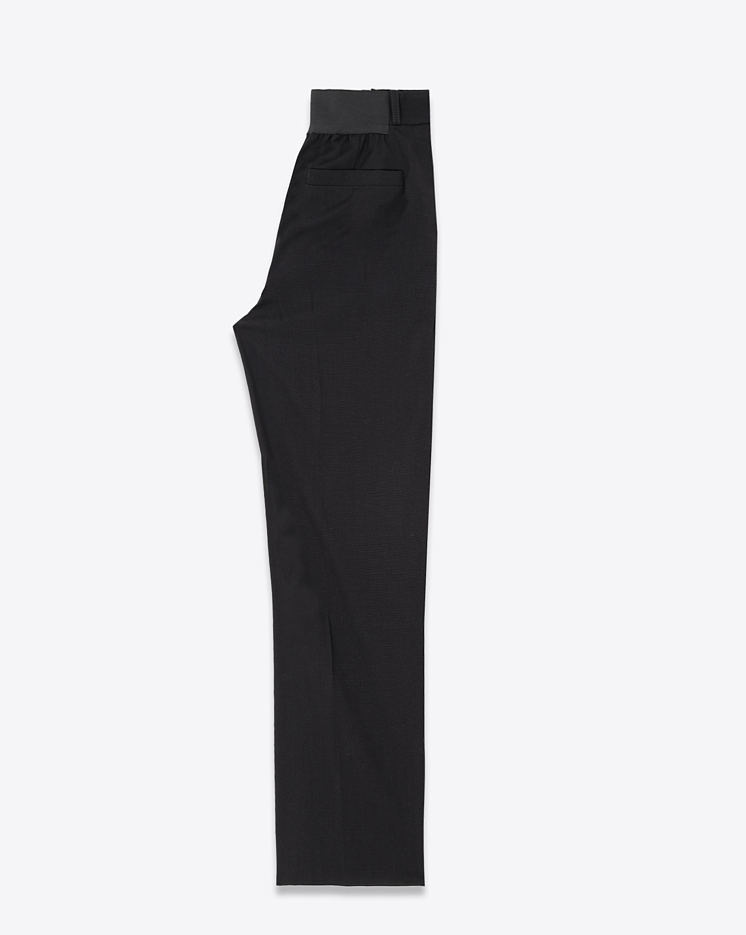 Pantalon Droit Maison Flaneur noir. Vue profil. 