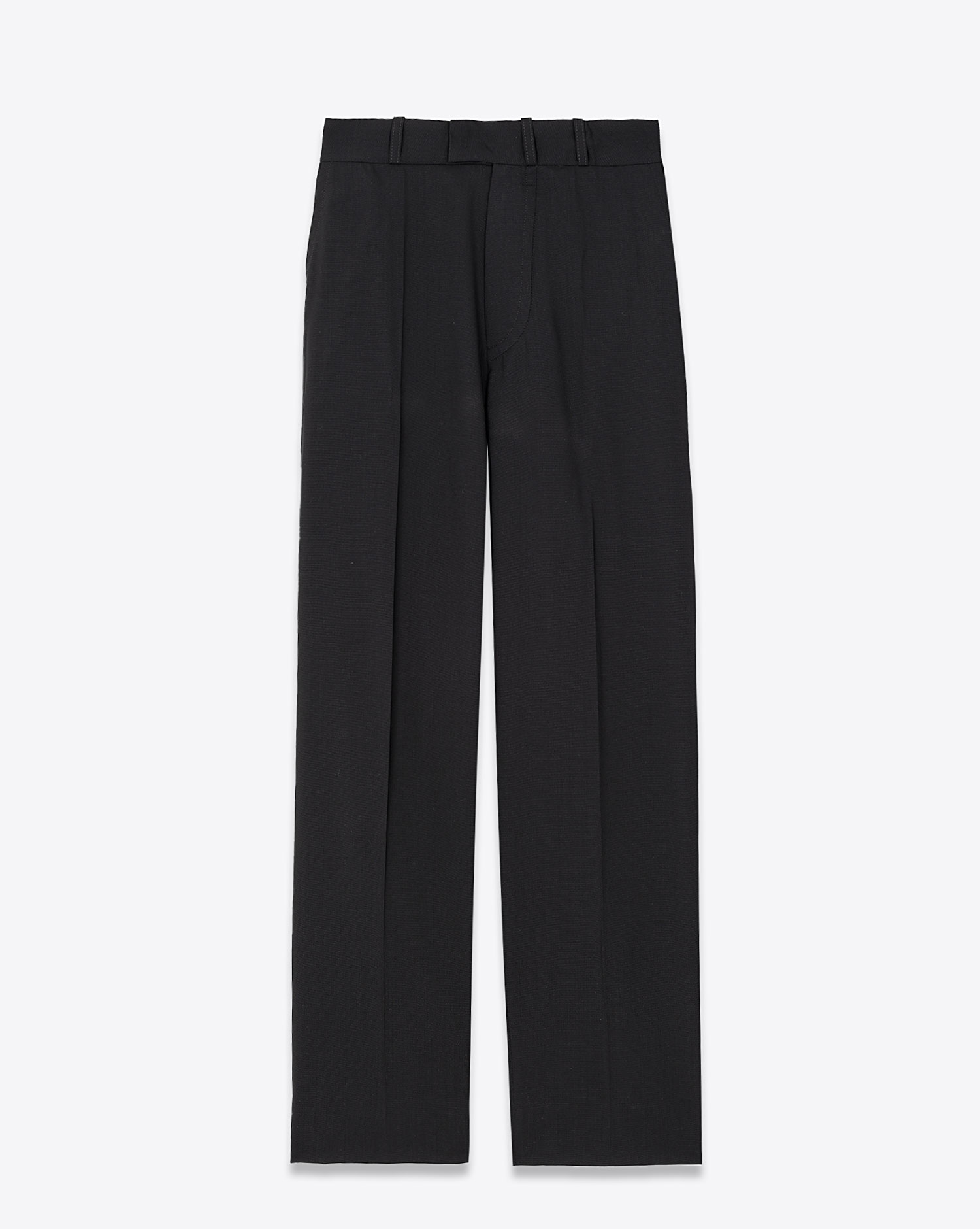 Pantalon Droit Maison Flaneur noir. Vue face. 