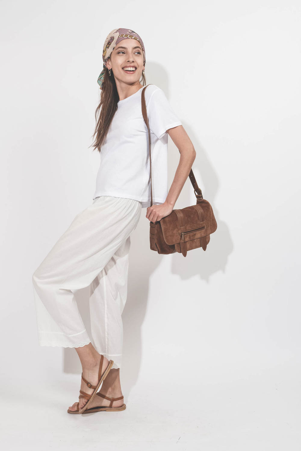 The Great Pantalon Eyelet Easy Sleep Blanc