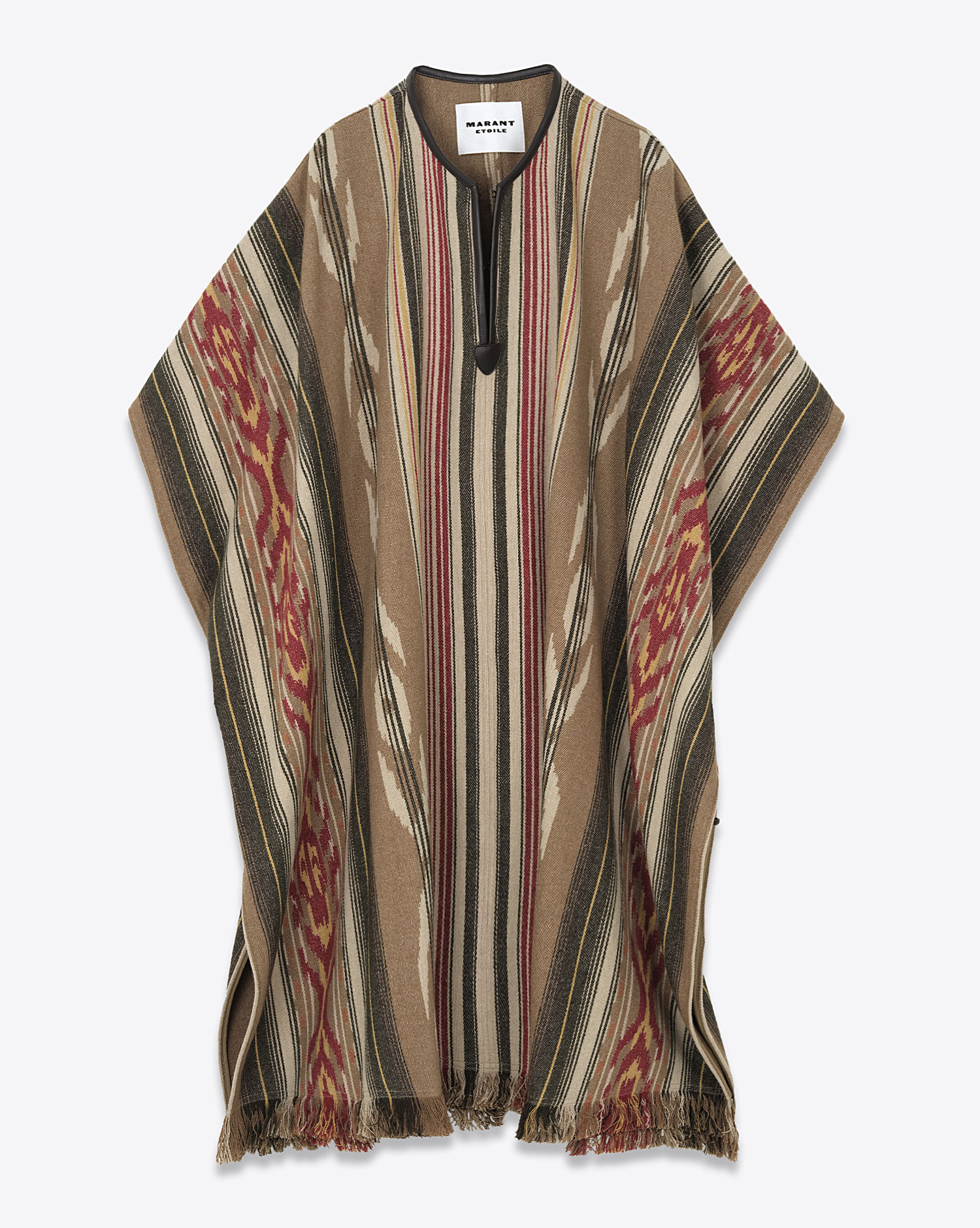 Veste Poncho Davida Isabel Marant Etoile camel. Vue face. 