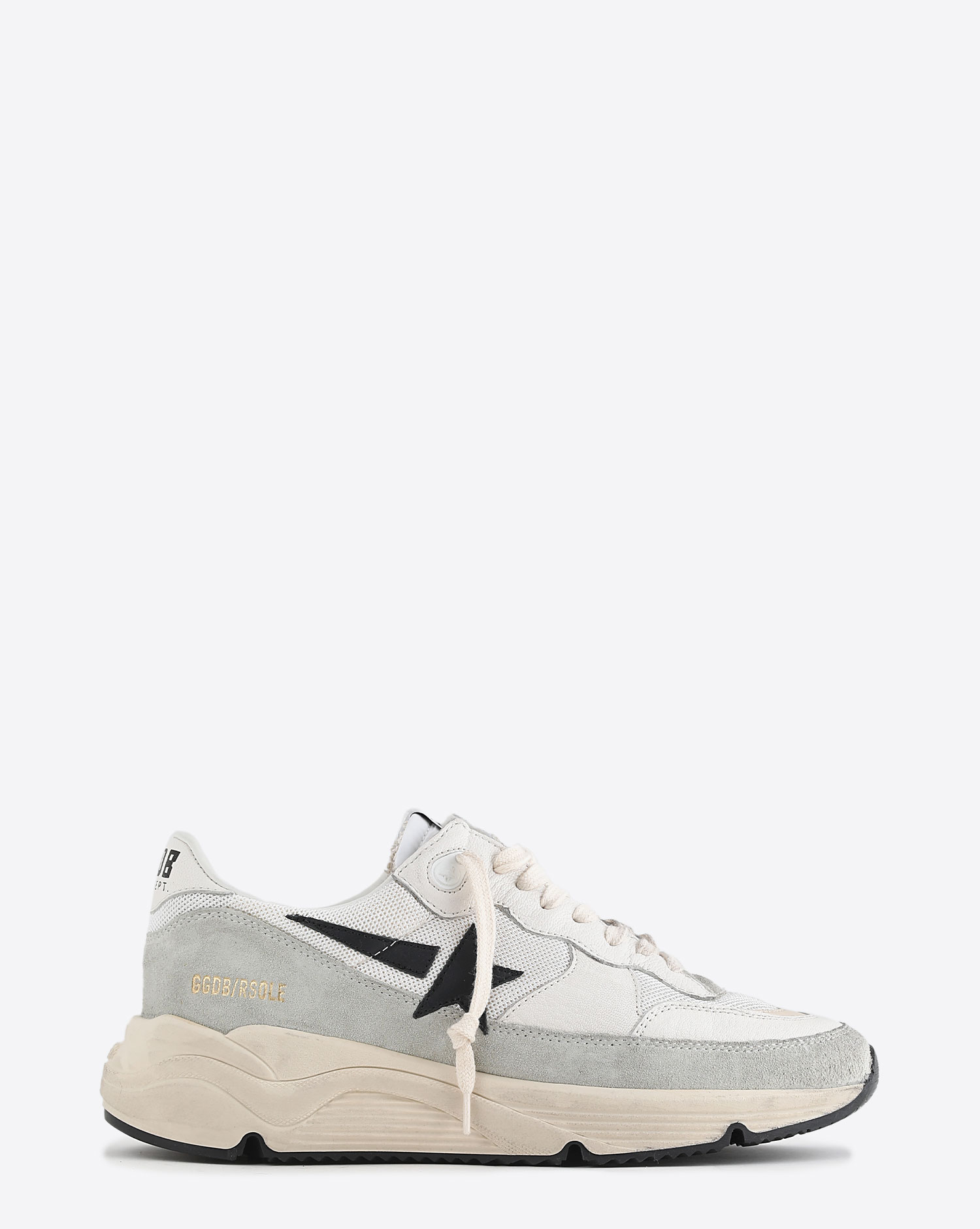 Golden Goose Homme Sneakers Running Sole – White Ivory Black 11199
