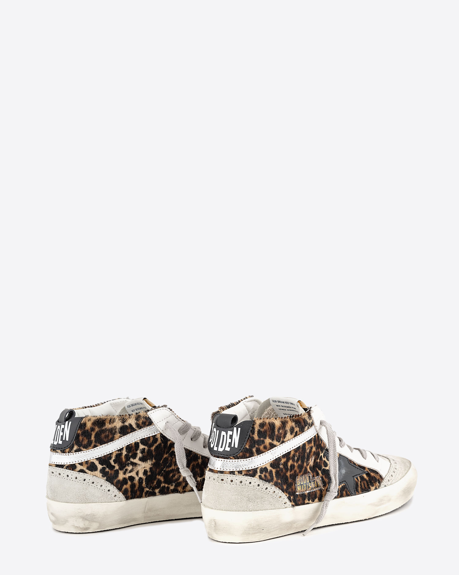 Sneakers Mid Star Golden Goose Beige Brown Leo. Vue dos. 