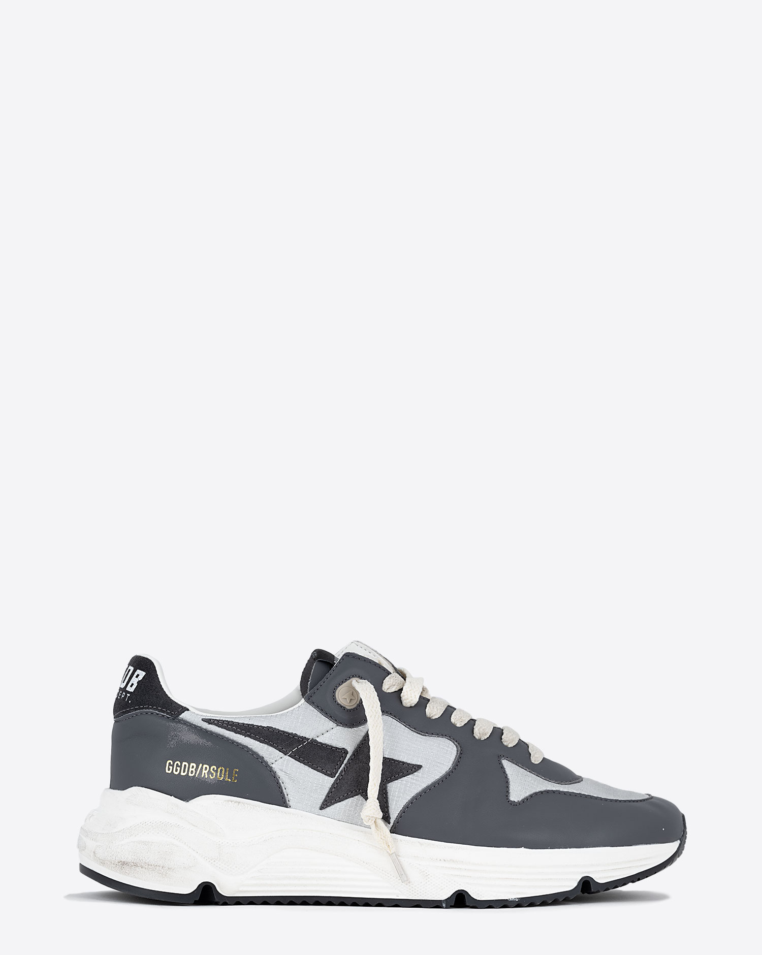 Golden Goose Homme Sneakers Running Sole Gris Anthracite Ebene 60576