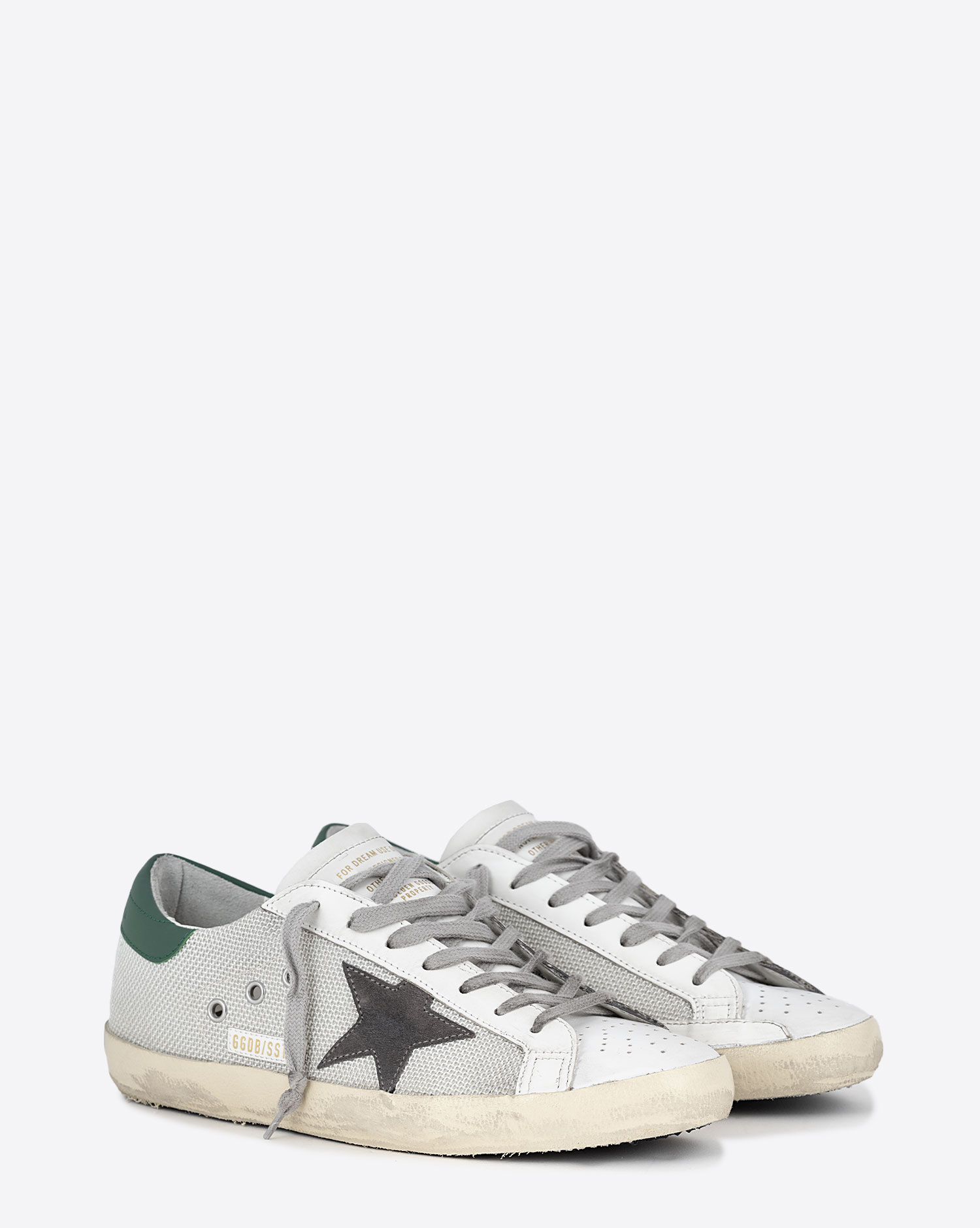 Sneakers Superstar  Golden Goose Blanc Gris Vert 