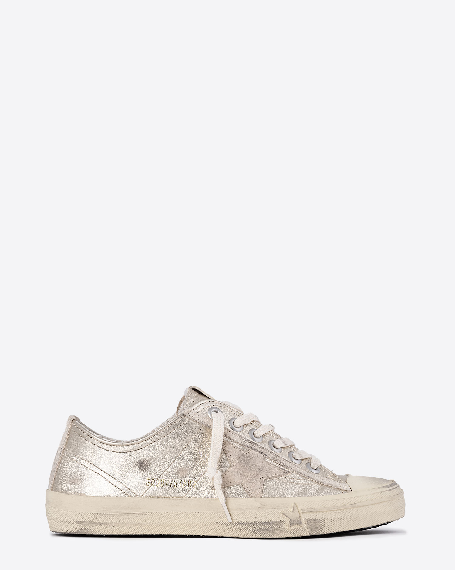 Golden Goose Femme Sneakers V-Star 2 Platine Perle 65187