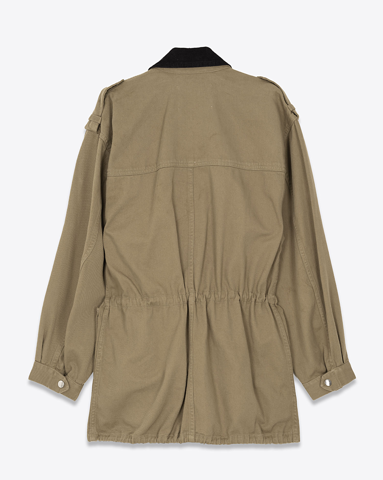 Parka saharienne en toile kaki Joanna Isabel Marant Etoile. Dos.