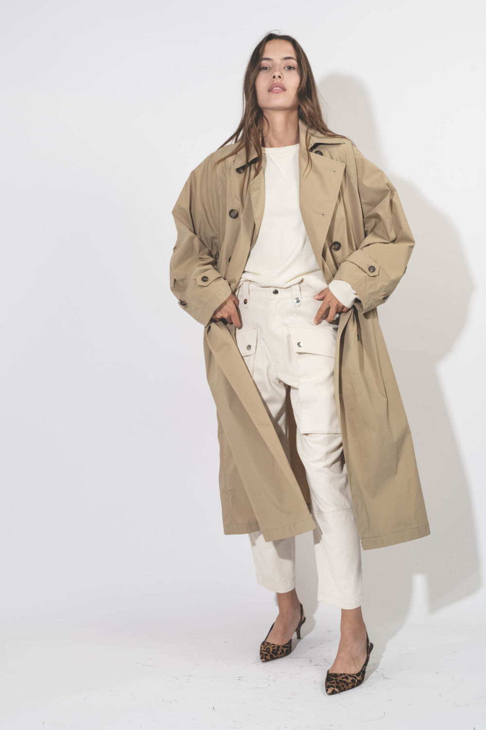 Image du produit Vis à Vis Trench Oversized – Beige - 4